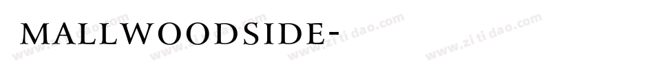 Smallwoodside字体转换