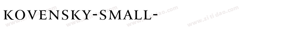 kovensky-small字体转换