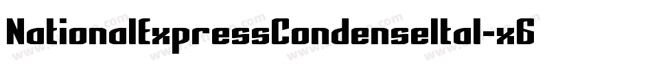 NationalExpressCondenseItal-x68V字体转换
