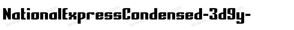 NationalExpressCondensed-3d9y字体转换