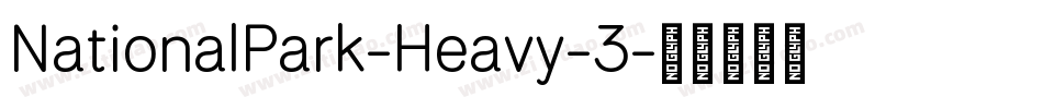 NationalPark-Heavy-3字体转换