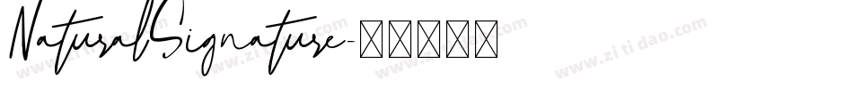 NaturalSignature字体转换