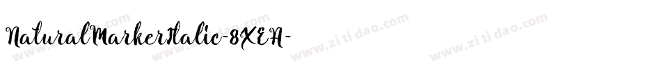 NaturalMarkerItalic-8XEA字体转换