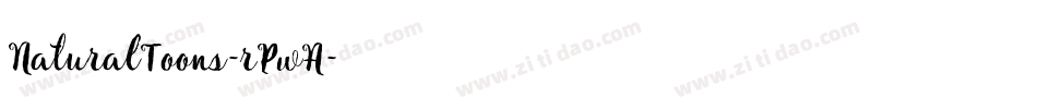 NaturalToons-rPwA字体转换