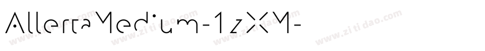 AllertaMedium-1zXM字体转换