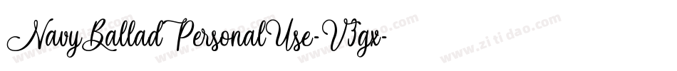 NavyBalladPersonalUse-V3gx字体转换