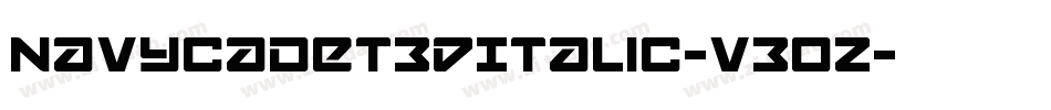 NavyCadet3DItalic-V3Oz字体转换