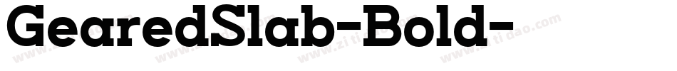 GearedSlab-Bold字体转换