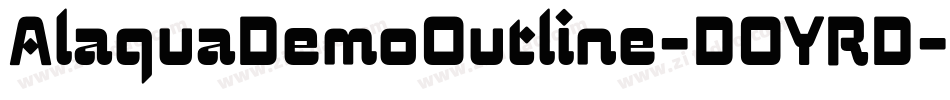 AlaquaDemoOutline-DOYRD字体转换
