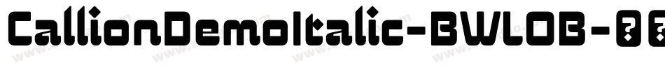 CallionDemoItalic-BWLOB字体转换
