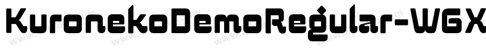 KuronekoDemoRegular-W6XA字体转换