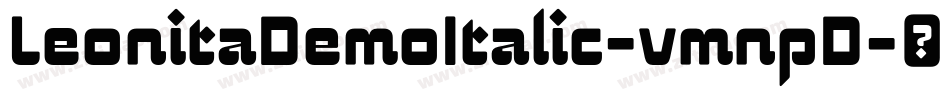 LeonitaDemoItalic-vmnpD字体转换