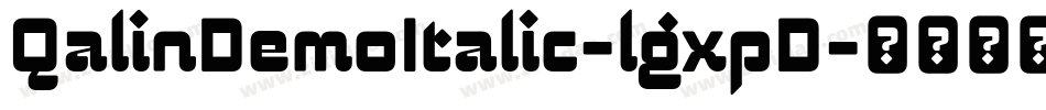 QalinDemoItalic-lgxpD字体转换