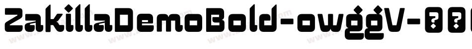 ZakillaDemoBold-owggV字体转换