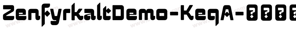 ZenfyrkaltDemo-KeqA字体转换