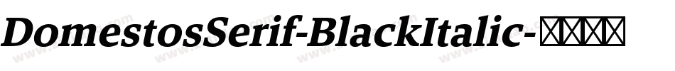 DomestosSerif-BlackItalic字体转换