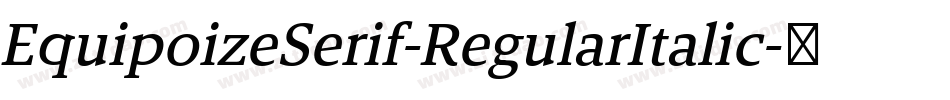 EquipoizeSerif-RegularItalic字体转换