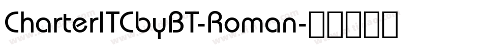 CharterITCbyBT-Roman字体转换