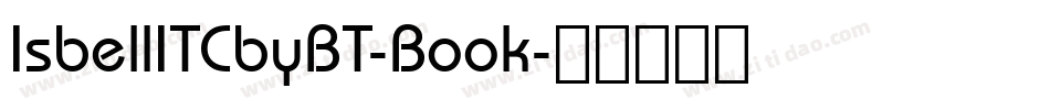 IsbellITCbyBT-Book字体转换