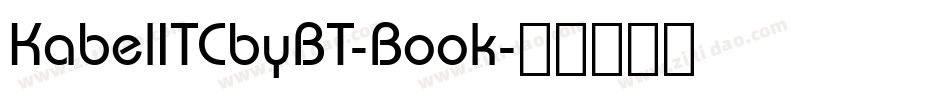 KabelITCbyBT-Book字体转换