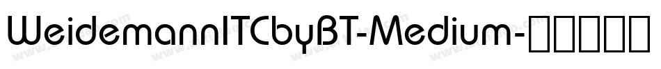 WeidemannITCbyBT-Medium字体转换