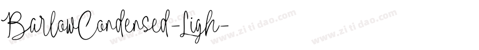 BarlowCondensed-Ligh字体转换