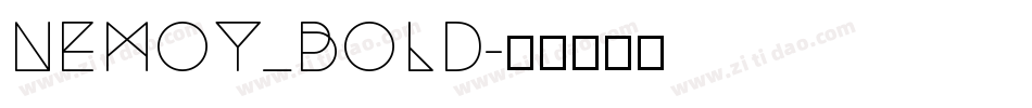 Nemoy_bold字体转换