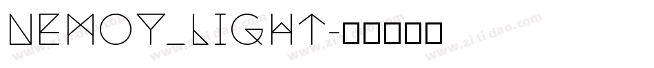 Nemoy_light字体转换