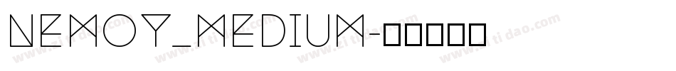 Nemoy_medium字体转换