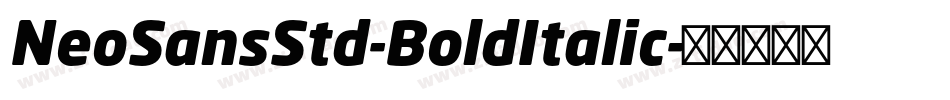 NeoSansStd-BoldItalic字体转换