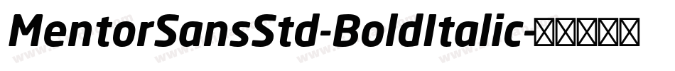 MentorSansStd-BoldItalic字体转换