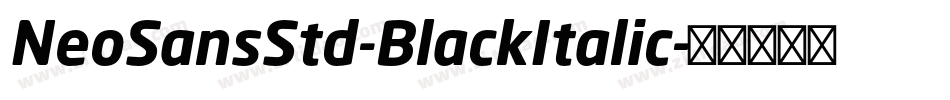NeoSansStd-BlackItalic字体转换