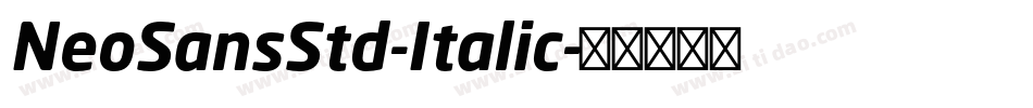 NeoSansStd-Italic字体转换