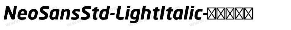NeoSansStd-LightItalic字体转换