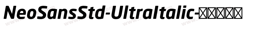 NeoSansStd-UltraItalic字体转换