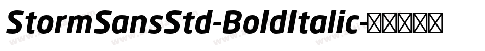 StormSansStd-BoldItalic字体转换