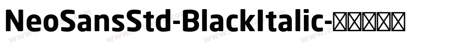 NeoSansStd-BlackItalic字体转换