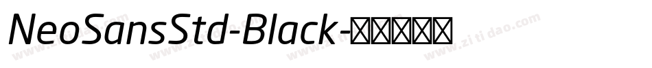 NeoSansStd-Black字体转换