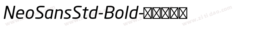 NeoSansStd-Bold字体转换