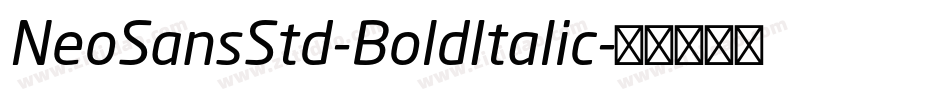 NeoSansStd-BoldItalic字体转换