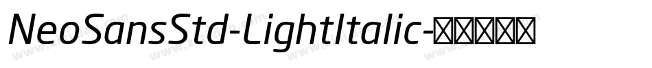 NeoSansStd-LightItalic字体转换