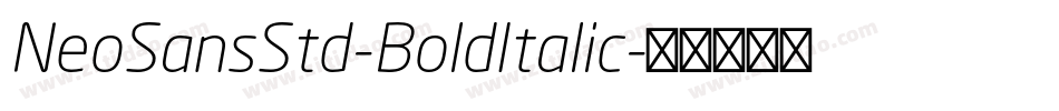 NeoSansStd-BoldItalic字体转换