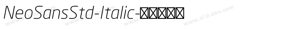 NeoSansStd-Italic字体转换