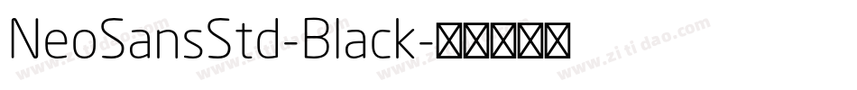 NeoSansStd-Black字体转换