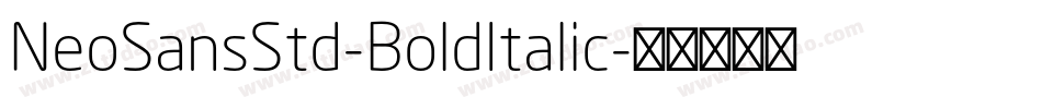 NeoSansStd-BoldItalic字体转换