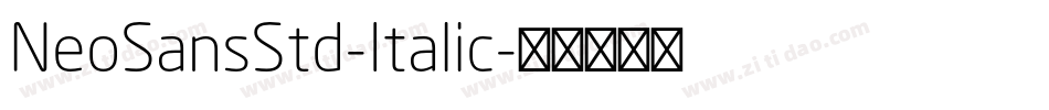 NeoSansStd-Italic字体转换
