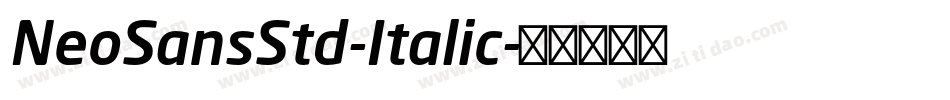 NeoSansStd-Italic字体转换