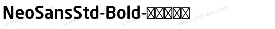 NeoSansStd-Bold字体转换