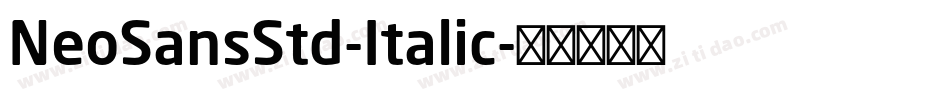 NeoSansStd-Italic字体转换