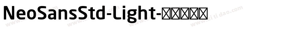 NeoSansStd-Light字体转换